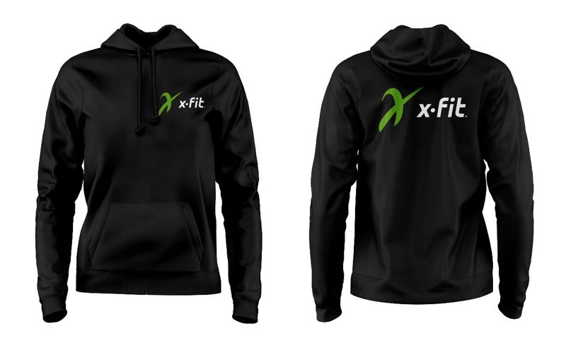 Макет худи X-Fit с логотипом